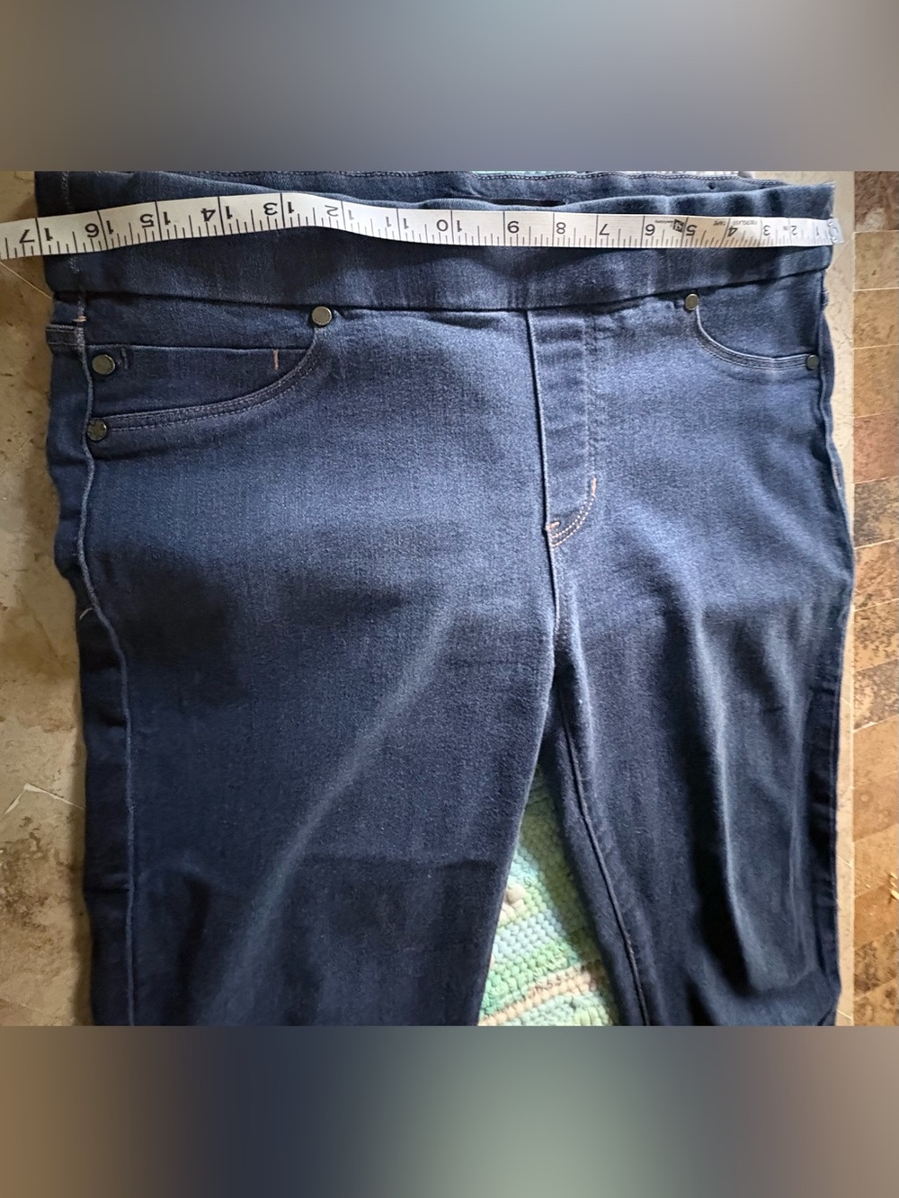 Liverpool Gia Glider Pull-On Jeans EUC size 12 In 28, W 17-19 - Picture 6 of 7